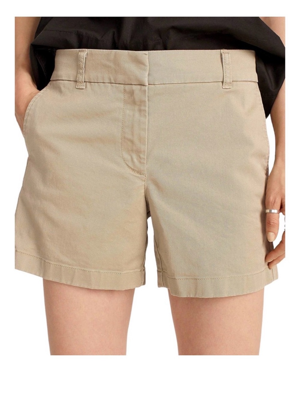J. Crew Beige Khaki High-Rise Tailored Chino Shorts Size 6